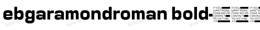 ebgaramondroman bold字体转换